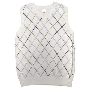 Gymboree White Sweater Vest Boys Size M 7-8 Church‎ Dressy Event Christmas